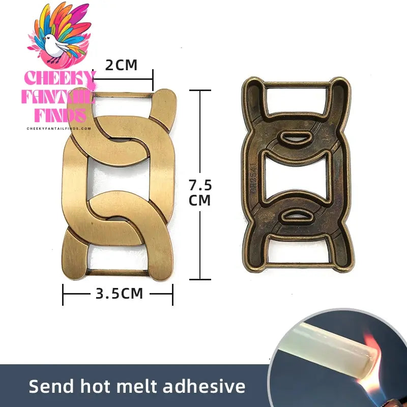 Loafer Bronze Hardware Buckle Accessories Shoe Flower Accessories Trend New Slippers Handmade DIY Women's Shoes Leather Buckle Cheeky Fantail Finds