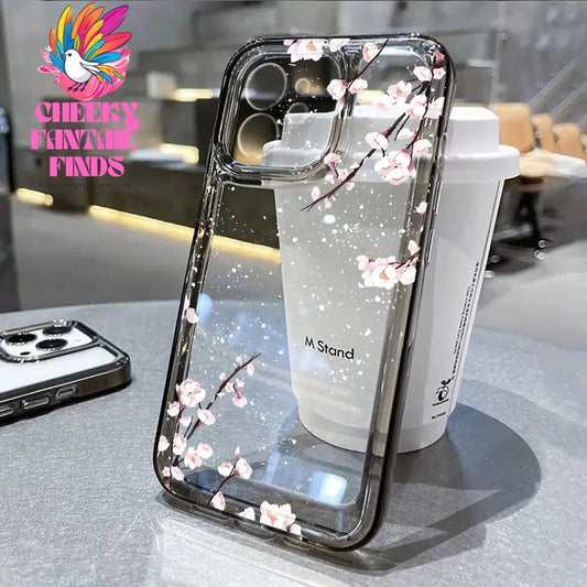 Lotus Flower Transparent Phone Case For iPhone 16 Pro Case iPhone 13 11 15 12 14 Pro Max XR XS X 8 7 Plus SE Shockproof Cover Cheeky Fantail Finds