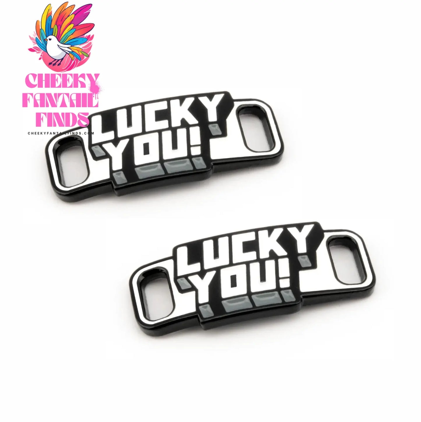 Lucky for You Shoelace Buckle Metal Enamel Paint AF1 Shoe Laces Buckle Accessories Lace Lock DIY Sneaker Kits Metal Lace Buckle Cheeky Fantail Finds