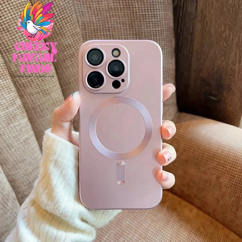 Luxury Black Magsafe Wireless Charge Case For iPhone16 15 14 13 12 11 Pro Max Soft Magnetic Cover Cheeky Fantail Finds