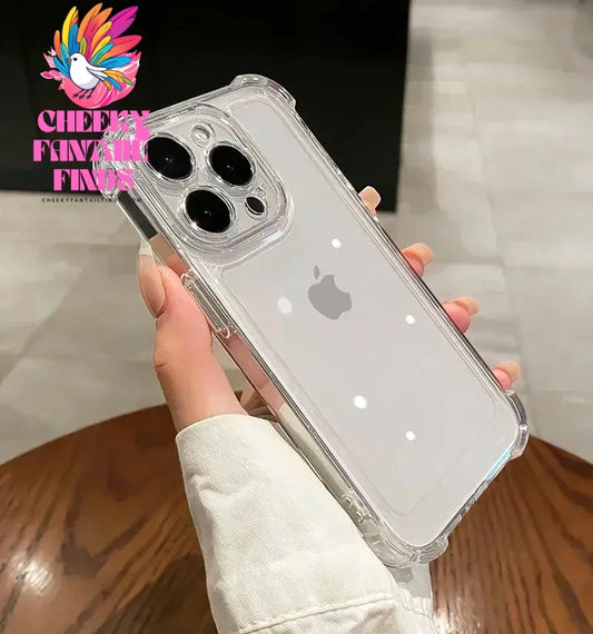 Luxury Clear Shockproof Phone Case For iPhone 16 14 13 12 11 15 Pro Max X XR XS Max 7 8 16 Plus Transparent Bumper Cases Cover Cheeky Fantail Finds
