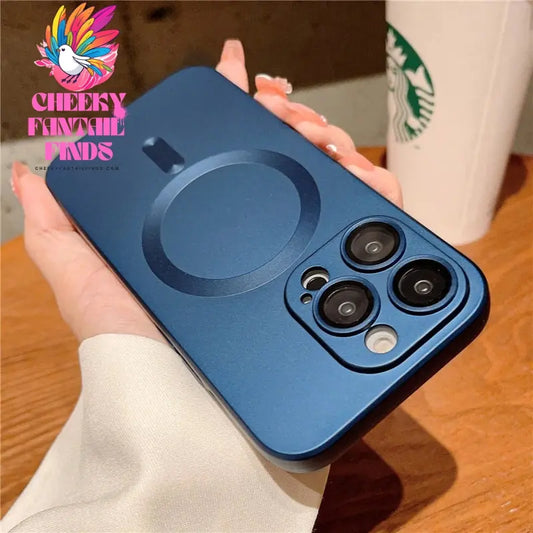 Luxury For Magsafe Wireless Charging Case For iPhone 15 11 13 12 14 Pro Max Plus Magnetic Phone Cases Lens Protector Matte Cover Cheeky Fantail Finds