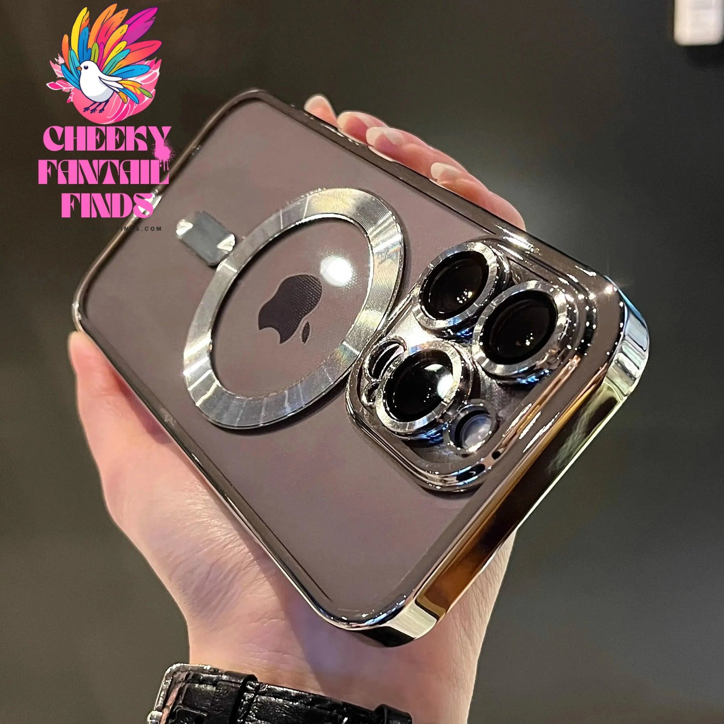 Luxury Magnetic For Magsafe Wireless Charge Plating Clear Case For iPhone 11 12 13 14 15 16 Pro Max Shockproof Silicone Cover Cheeky Fantail Finds