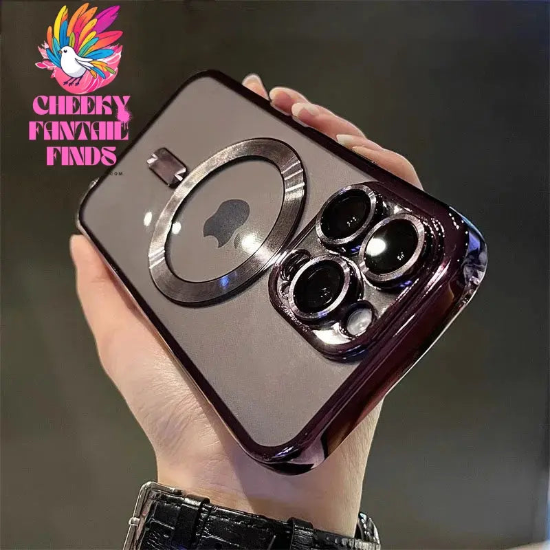 Luxury Magnetic For Magsafe Wireless Charge Plating Clear Case For iPhone 11 12 13 14 15 16 Pro Max Shockproof Silicone Cover Cheeky Fantail Finds