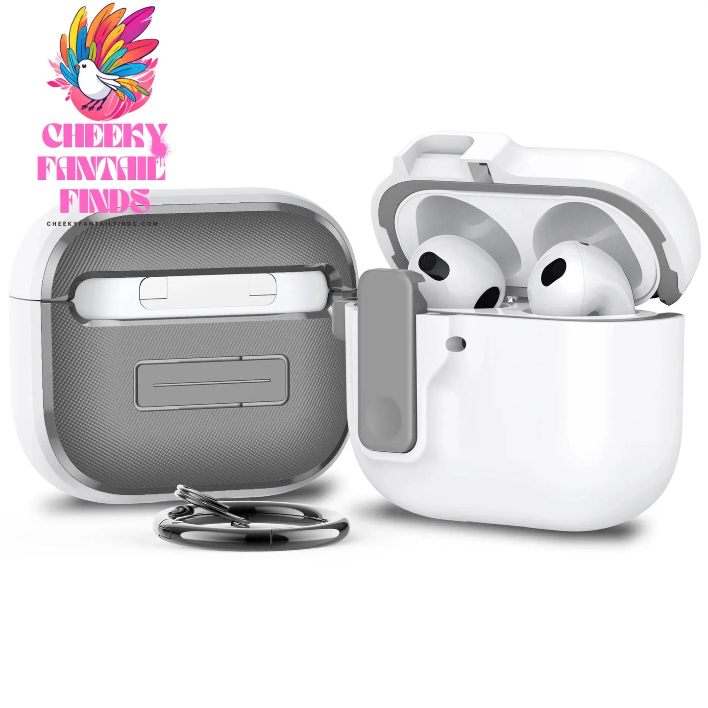 Luxury Switch Earphone Case For Apple Airpods 1 2 3 Pro Protective Shockproof Cover For Airpods 4 Generation Cases with Keychain Cheeky Fantail Finds