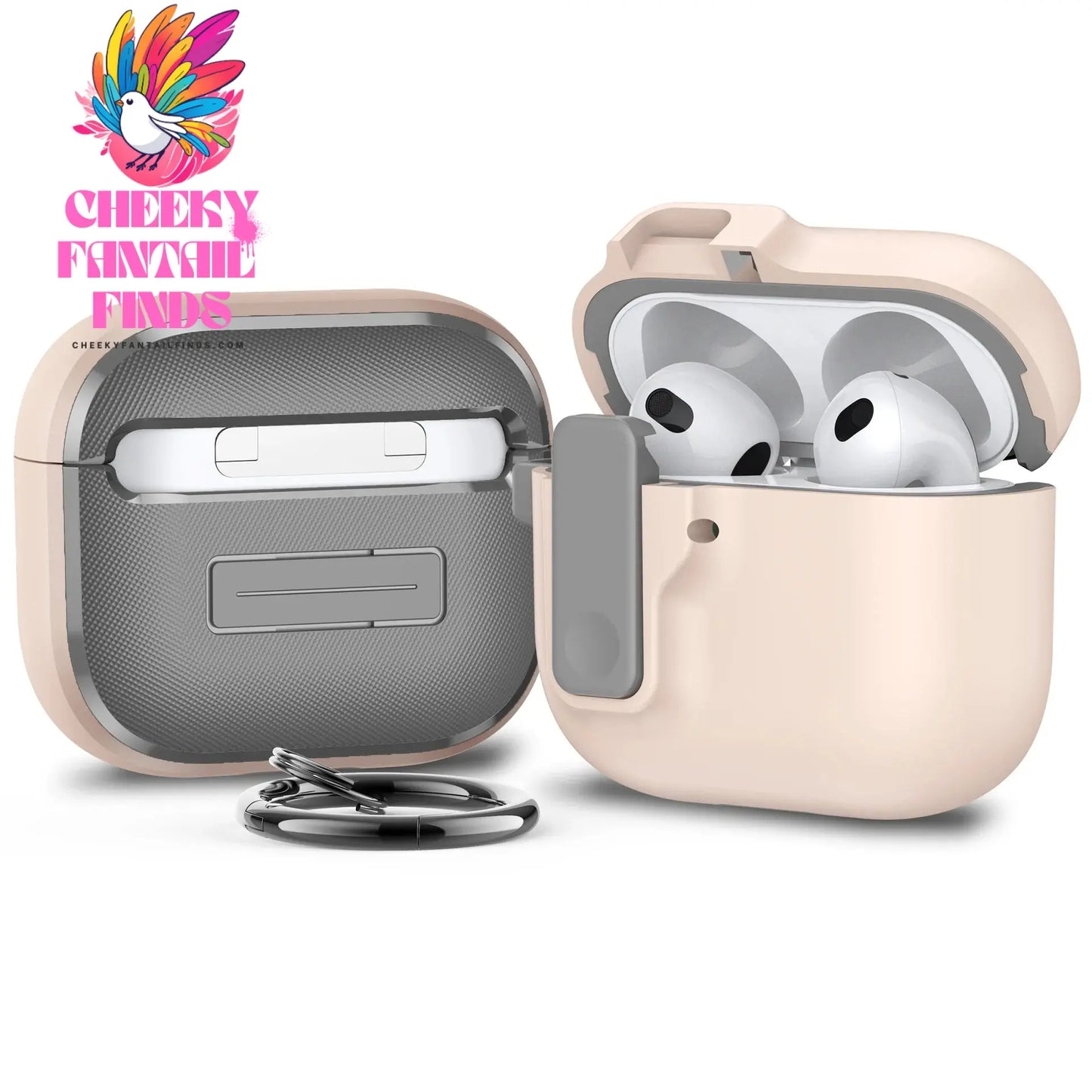 Luxury Switch Earphone Case For Apple Airpods 1 2 3 Pro Protective Shockproof Cover For Airpods 4 Generation Cases with Keychain Cheeky Fantail Finds