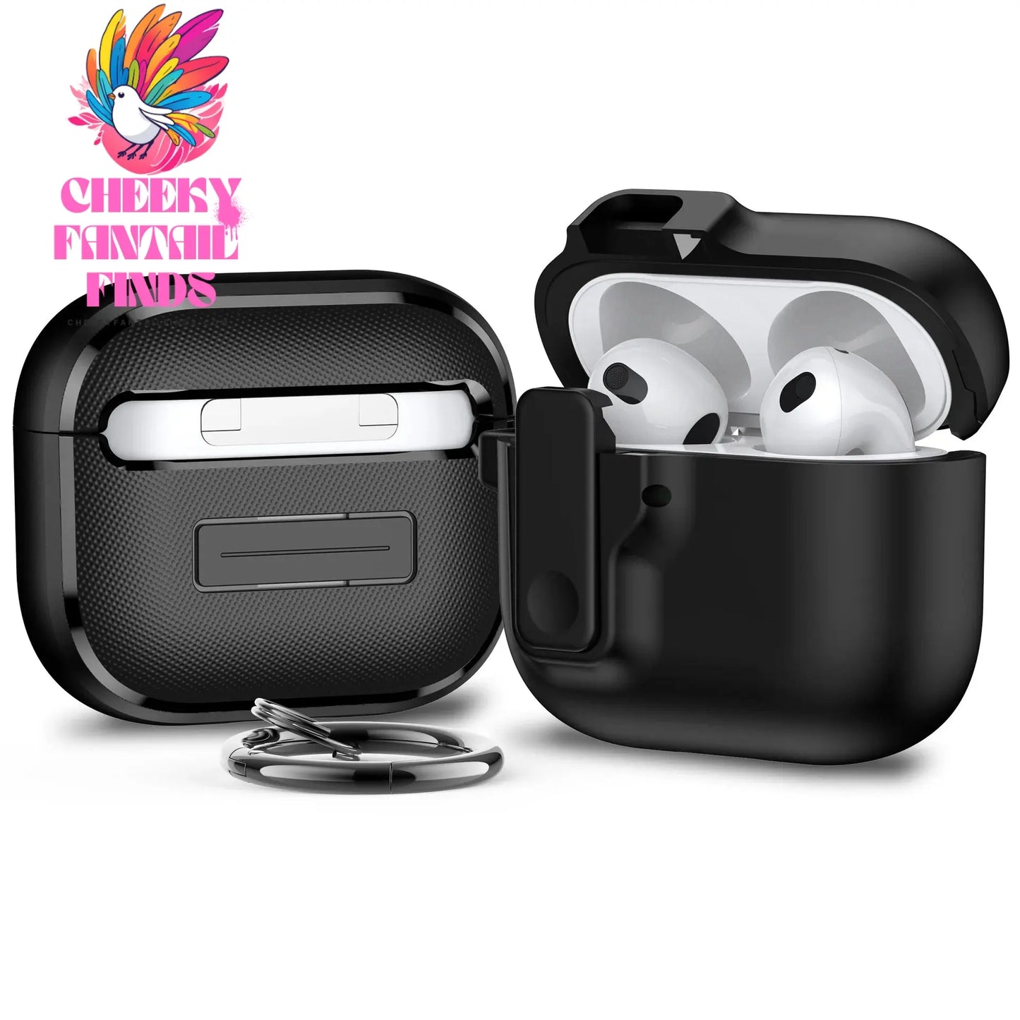 Luxury Switch Earphone Case For Apple Airpods 1 2 3 Pro Protective Shockproof Cover For Airpods 4 Generation Cases with Keychain Cheeky Fantail Finds