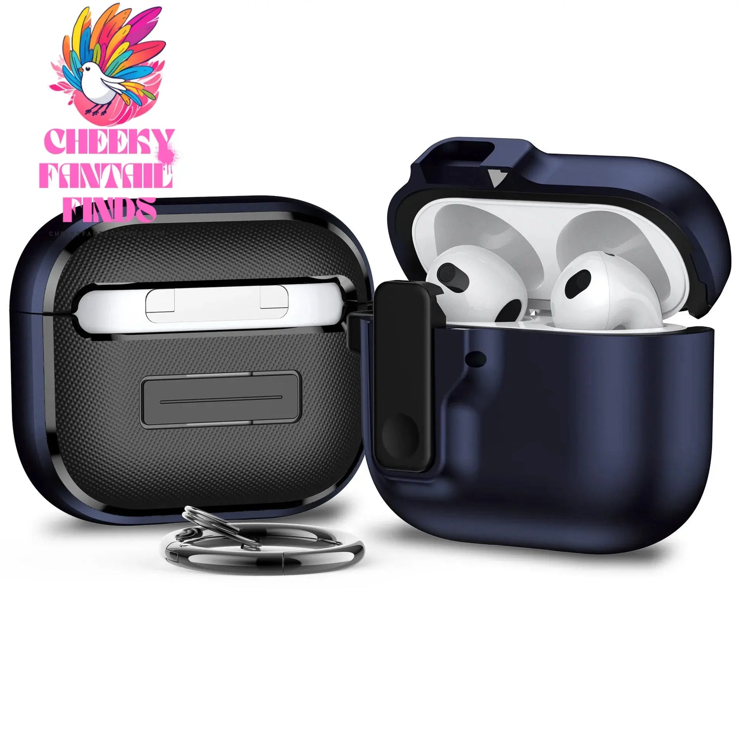 Luxury Switch Earphone Case For Apple Airpods 1 2 3 Pro Protective Shockproof Cover For Airpods 4 Generation Cases with Keychain Cheeky Fantail Finds