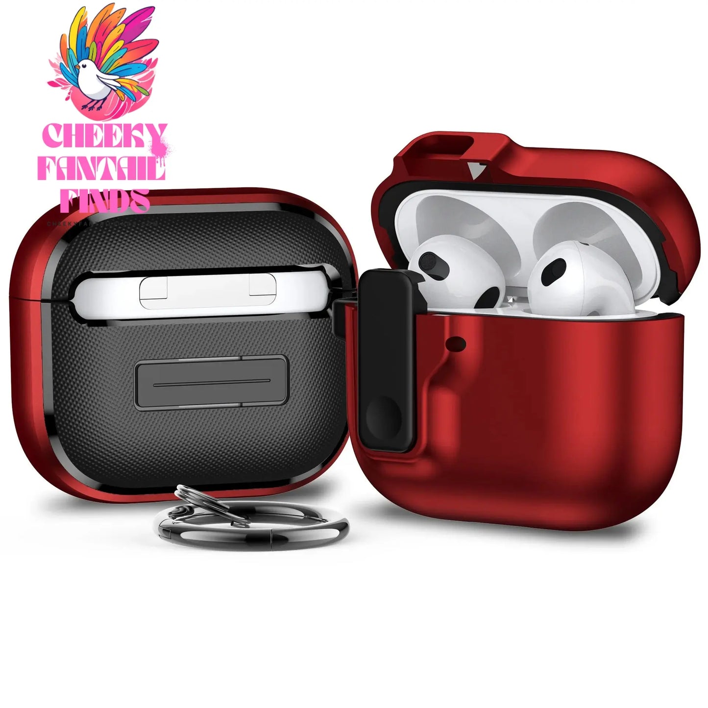 Luxury Switch Earphone Case For Apple Airpods 1 2 3 Pro Protective Shockproof Cover For Airpods 4 Generation Cases with Keychain Cheeky Fantail Finds