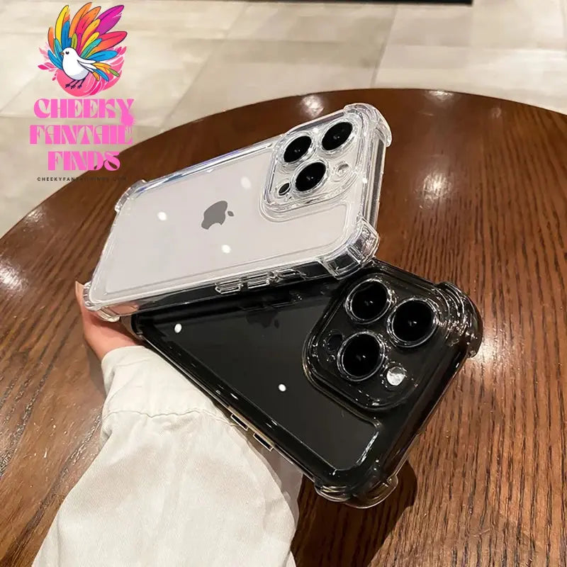 Luxury Transparent Silicone Phone Case For iPhone 16 15 14 13 12 11 Pro Max XR X XS 7 8 14 15 Plus SE 2020 Shockproof Soft Cover Cheeky Fantail Finds