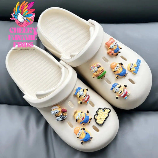 MINISO 1 PCS/Set Cute Cartoon Shoes Charm Accessories Clogs DIY Shoes Decoration Sandals Garden Buckle Children's Christmas Gift Cheeky Fantail Finds