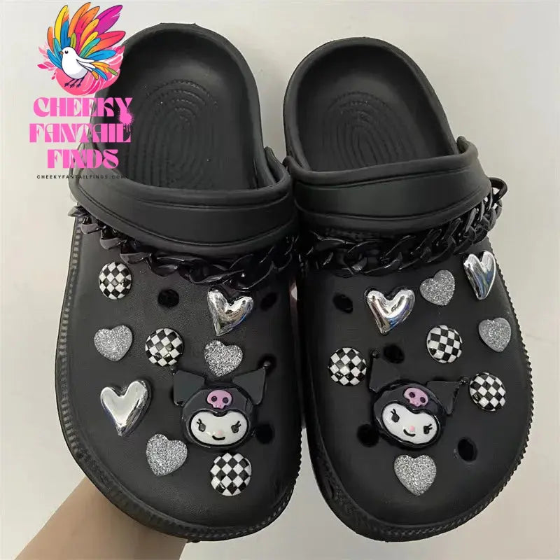 MINISO Kulomi Hello Kitty Shoe Charms DIY Shoe Decorations Accessories for Bogg Bag Slides Sandals Clogs Kids Gifts Cheeky Fantail Finds