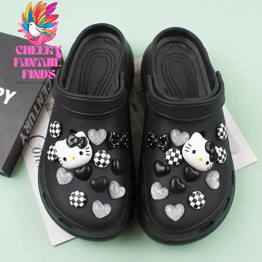 MINISO Kulomi Hello Kitty Shoe Charms DIY Shoe Decorations Accessories for Bogg Bag Slides Sandals Clogs Kids Gifts Cheeky Fantail Finds