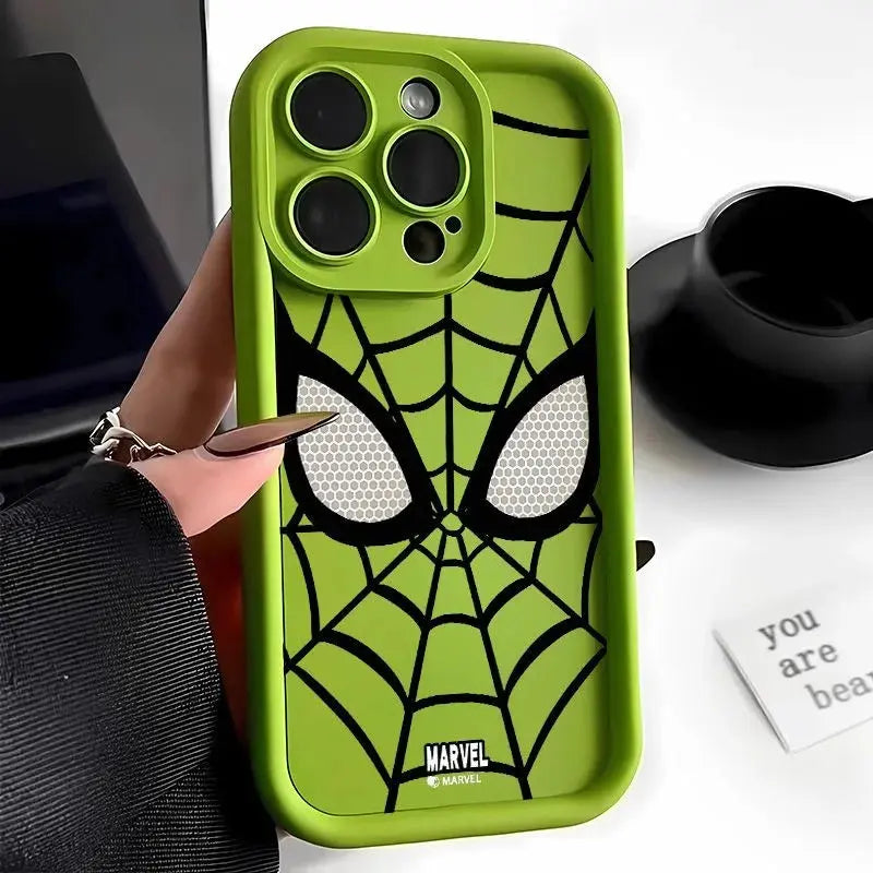 Marvel Spider Man Plain Multistep TPU Phone Case For iPhone 16 15 14 13 12 11 Pro Max XR XS 7 8 Plus Soft Silicone Cool Cover Cheeky Fantail Finds