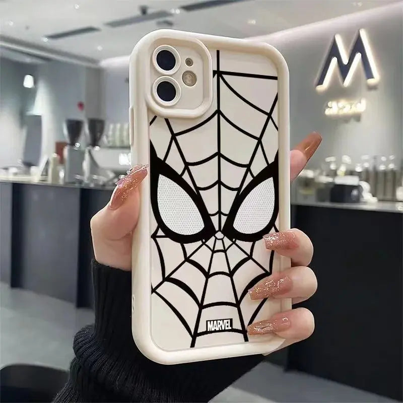 Marvel Spider Man Plain Multistep TPU Phone Case For iPhone 16 15 14 13 12 11 Pro Max XR XS 7 8 Plus Soft Silicone Cool Cover Cheeky Fantail Finds
