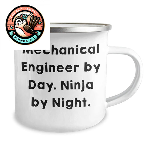 Mechanical Engineer Gifts - Ninja by Night, Camping Mug for Father's Day, Unique Gifts from Men - Image 2