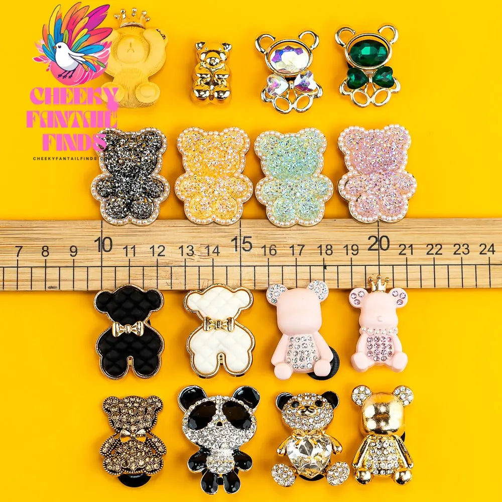 Metal Bear Shoe Ornament Hole Shoes Accessories High Sense Cheeky Fantail Finds