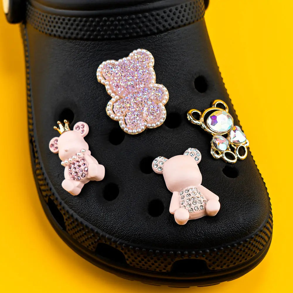 Metal Bear Shoe Ornament Hole Shoes Accessories High Sense Cheeky Fantail Finds