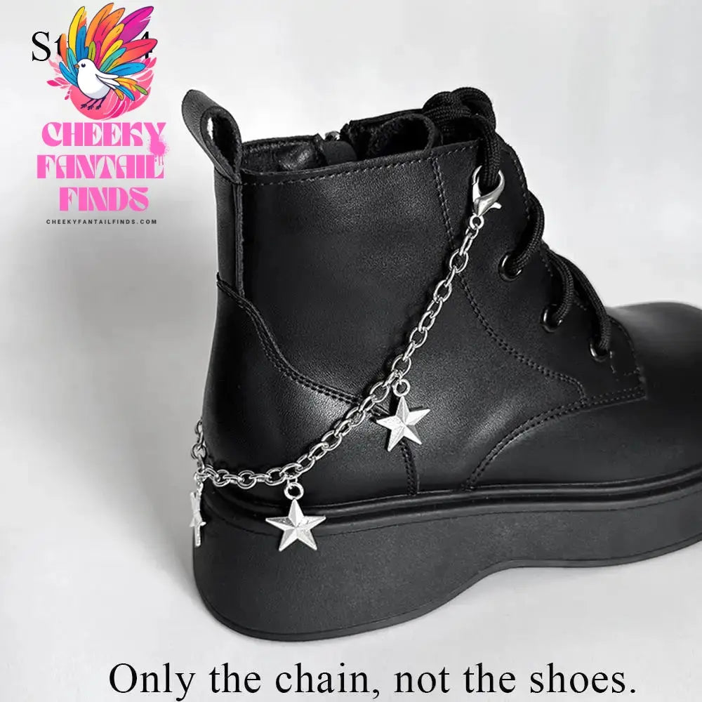 Metal Pearl Chain Gold/Silver Canvas Board Shoes Buckles Decoration Heart Star Shoe Creative Jewelry Cheeky Fantail Finds