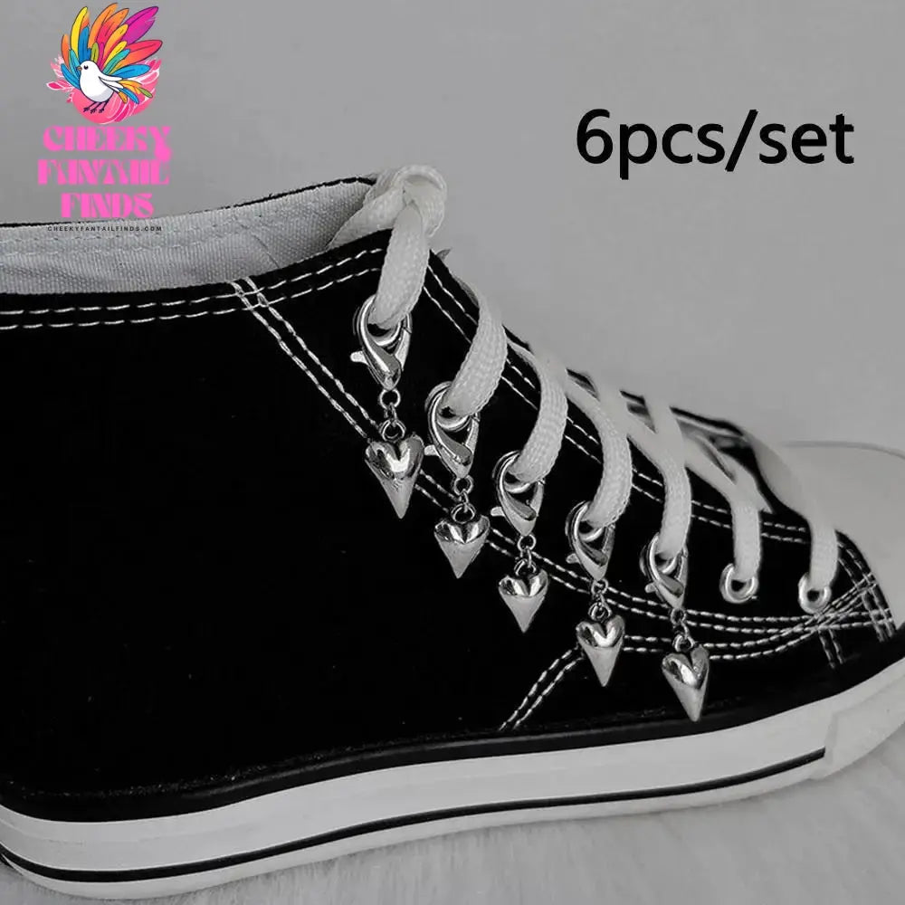 Metal Pearl Chain Gold/Silver Canvas Board Shoes Buckles Decoration Heart Star Shoe Creative Jewelry Cheeky Fantail Finds