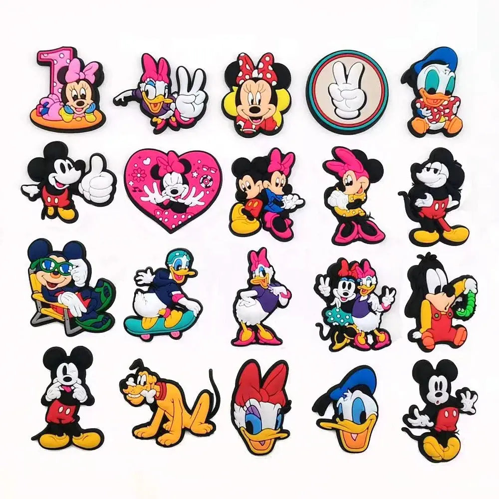 Mickey Minnie Donald Shoe Charms for Clogs Sandals Decoration Shoe Accessories Charms for Friends Gifts Cheeky Fantail Finds