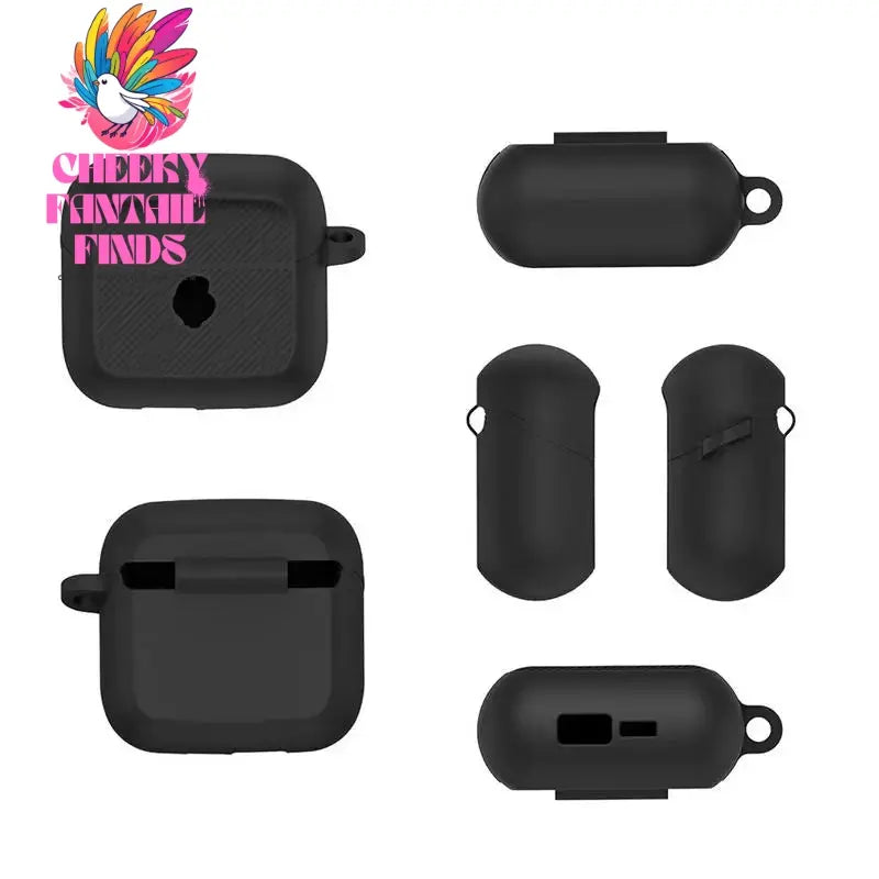 Mini Earphone Protective Case Silicone Waterproof Shockproof Earbuds Case with Carabiner Clip Carrying Case for Skull candy Mod Cheeky Fantail Finds