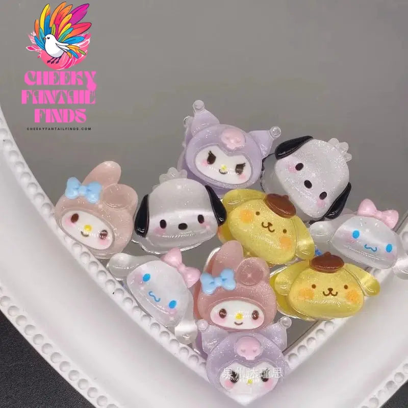 Miniso 10PCS Cute Cartoon Sanrio Shoes Charm Set Kuromi Cinnamoroll Melody Cartoon Decorations for Clogs and Sandals Party Gifts Cheeky Fantail Finds