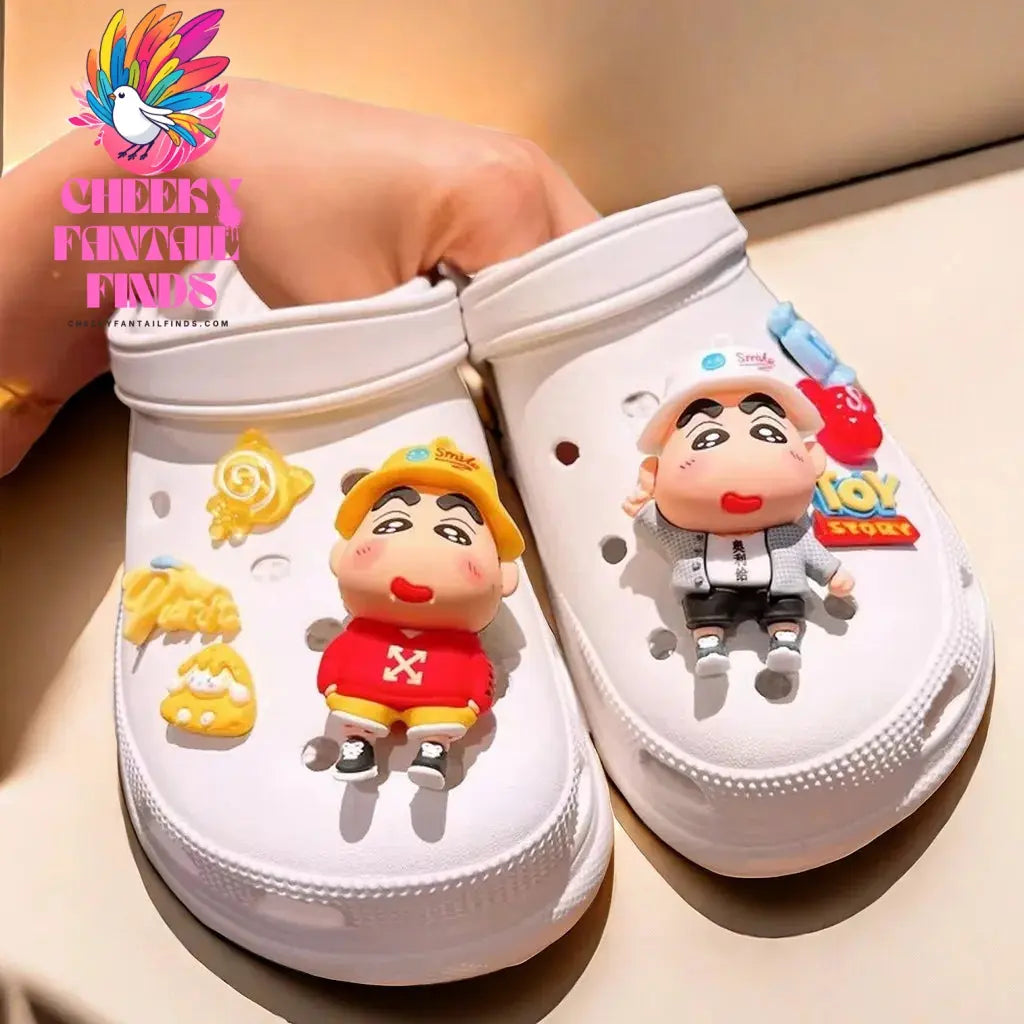 Miniso Whole Set Hot Sale Diy Hole Shoes Charms 3D Cute Comic Character Shoes Buckle Set Shoe Flower Detachable Girl Gift Cheeky Fantail Finds
