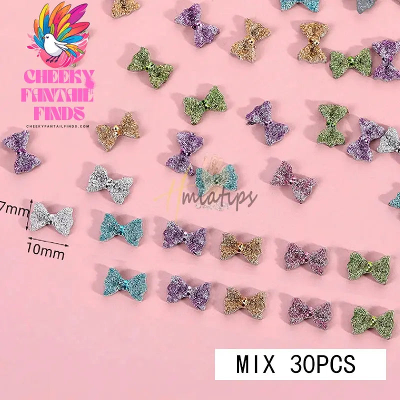 Mix 3D Nail Art Punk Silver Pearl Shape Gothic Design Luxury Charms Manicure Tips Rhinestones Decoration Cheeky Fantail Finds