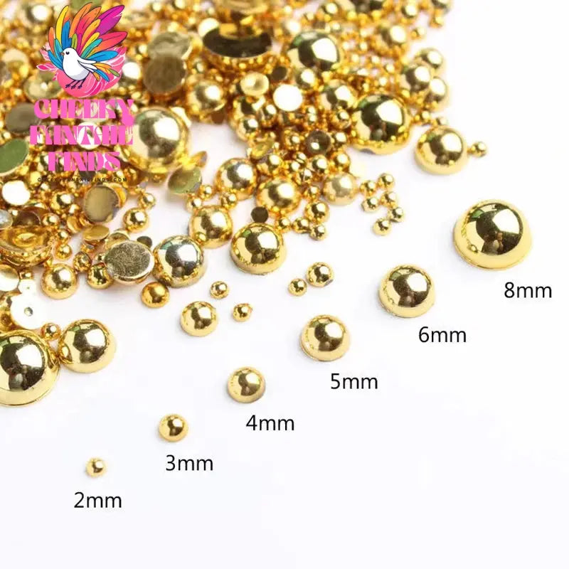 Mix 3D Nail Art Punk Silver Pearl Shape Gothic Design Luxury Charms Manicure Tips Rhinestones Decoration Cheeky Fantail Finds