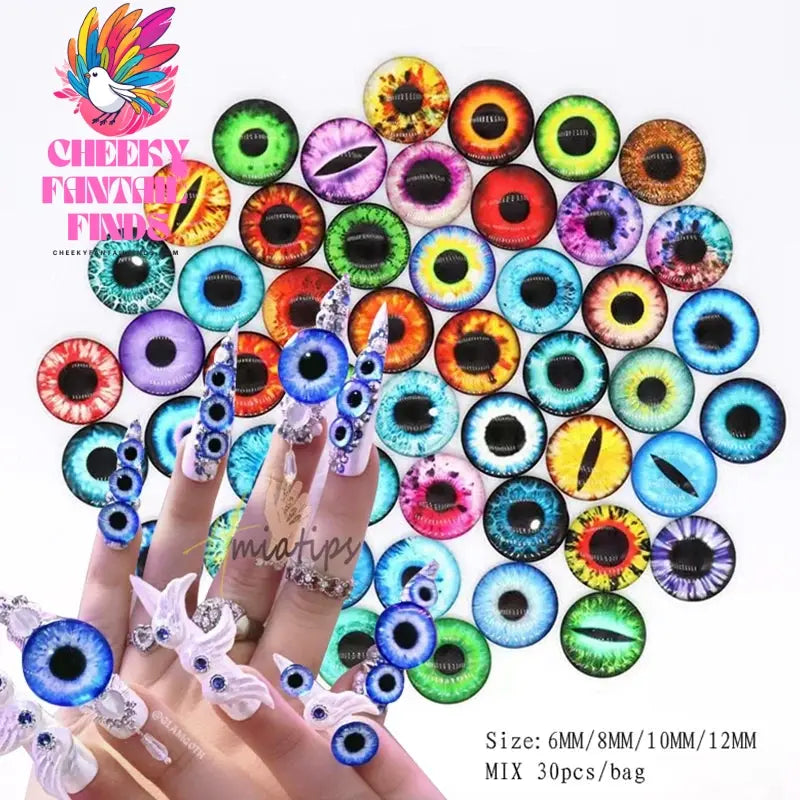 Mix 3D Nail Art Punk Silver Pearl Shape Gothic Design Luxury Charms Manicure Tips Rhinestones Decoration Cheeky Fantail Finds