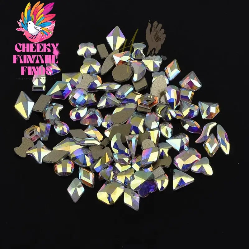 Mix 3D Nail Art Punk Silver Pearl Shape Gothic Design Luxury Charms Manicure Tips Rhinestones Decoration Cheeky Fantail Finds