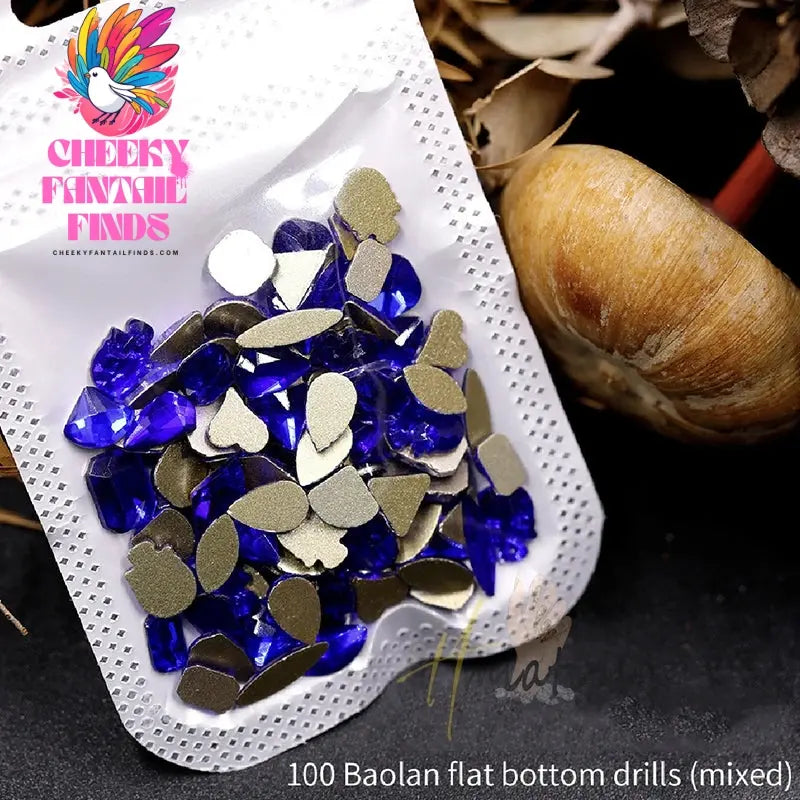 Mix 3D Nail Art Punk Silver Pearl Shape Gothic Design Luxury Charms Manicure Tips Rhinestones Decoration Cheeky Fantail Finds