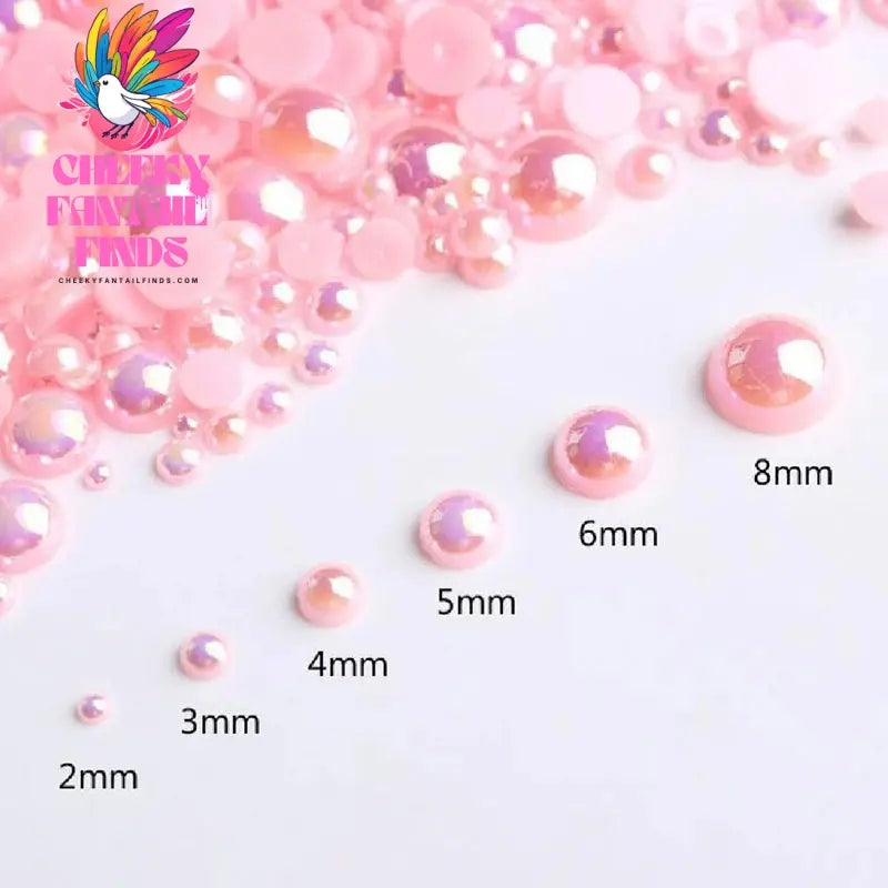 Mix 3D Nail Art Punk Silver Pearl Shape Gothic Design Luxury Charms Manicure Tips Rhinestones Decoration Cheeky Fantail Finds