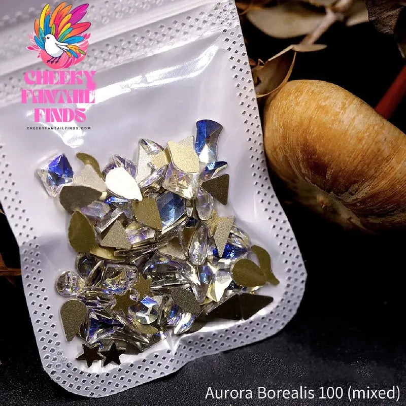 Mix 3D Nail Art Punk Silver Pearl Shape Gothic Design Luxury Charms Manicure Tips Rhinestones Decoration Cheeky Fantail Finds