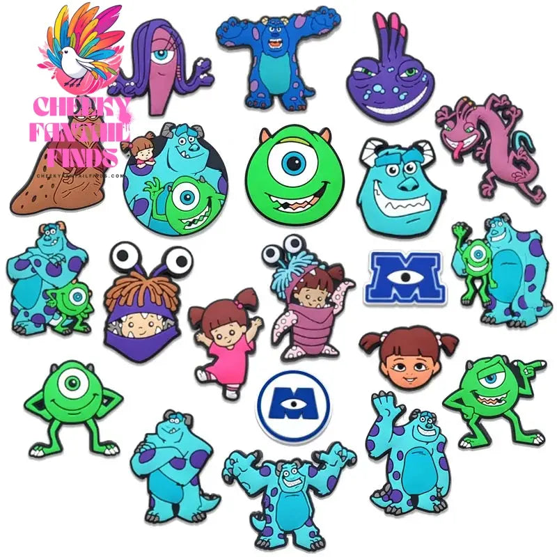 Movie Character Monsters Inc. University Shoe Charms For Accessories Shoe Buckle Decorations Christmas Gifts for Party Cheeky Fantail Finds