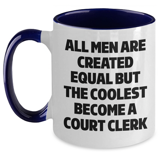 Funny Court Clerk Gifts from Men, Court Clerk Unique Two Tone Coffee Mugs for Court Clerks, Father's Day Unique Gifts for Men - Main