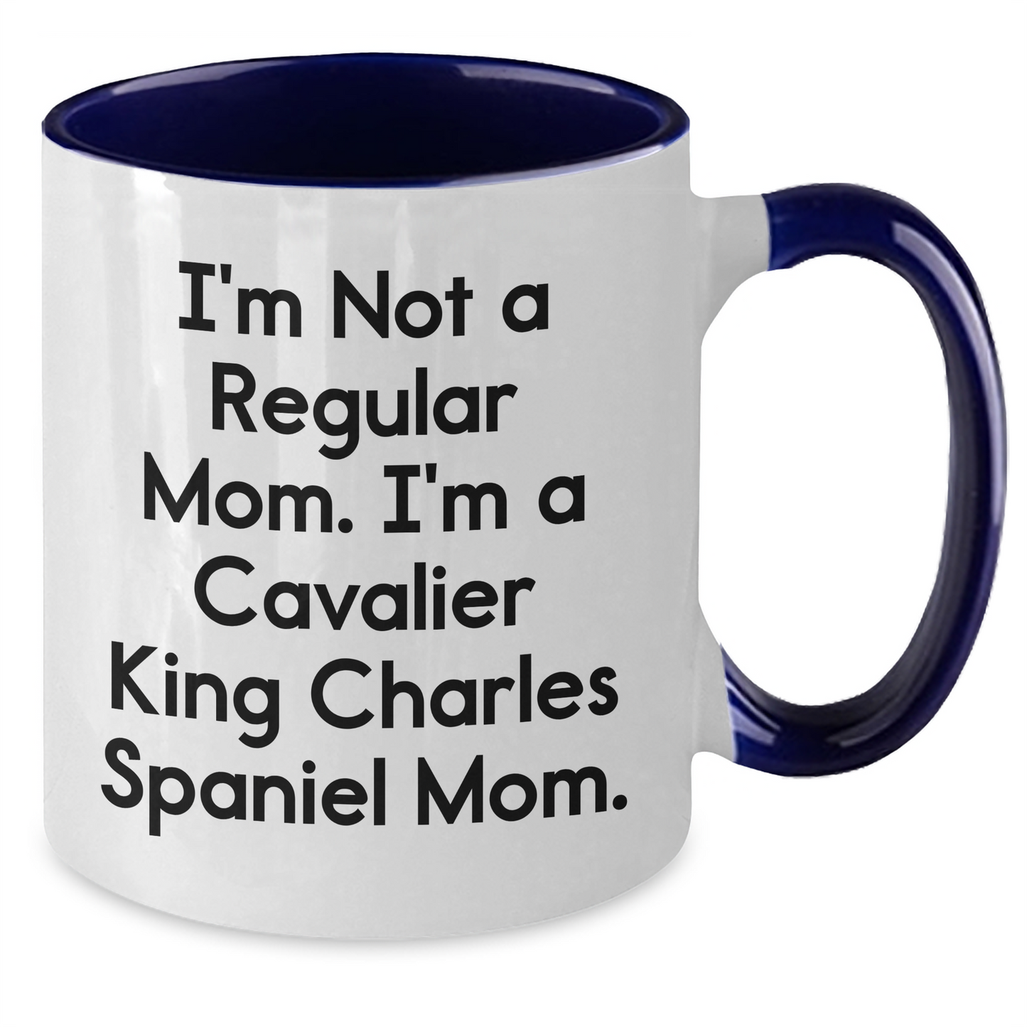 Funny Cavalier King Charles Spaniel Mom Two Tone Coffee Mugs Gifts from Mom to Dad, Cavalier King Charles Spaniel Dog Lovers Gifts for Men, Father's Day Unique Gifts - Additional