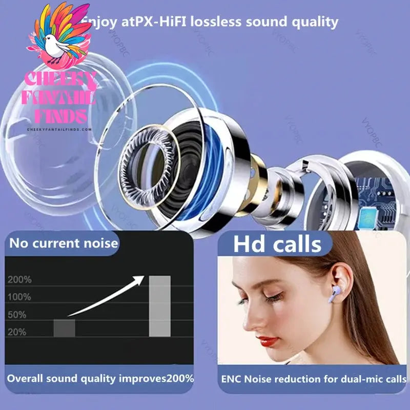 NEW Original Air Pro 6 TWS Wireless Headphones Fone Bluetooth Earphones Mic Pods In Ear Earbuds Earbuds sport Headset For Xiaomi Cheeky Fantail Finds