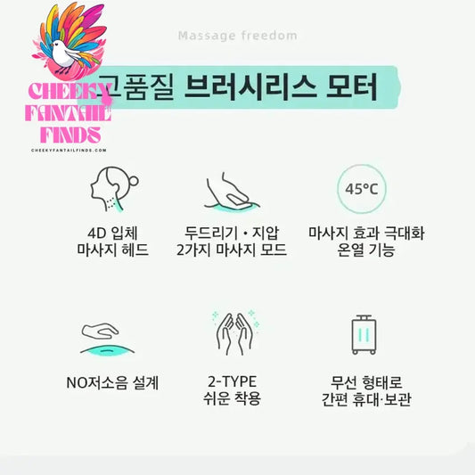 Neck Shoulder Massager Korea 26W BLDC Motor Massager Multifunctional Neck Beauty Instrument Spa Egg Winding Massager Cheeky Fantail Finds