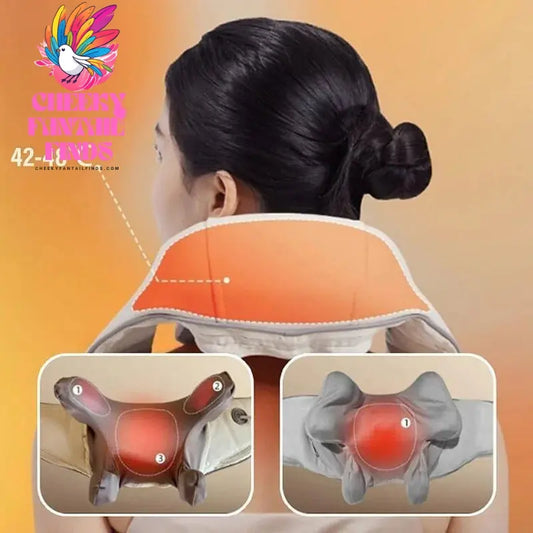 Neck and Shoulder Massage Shawl Heating Kneading 6D Massage Head Deep Massage and Muscle Relaxation Adjustable Wearable Massager Cheeky Fantail Finds