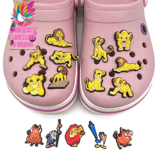 New 1PCS Shoe Charms Cartooon Lion DIY Anime Cute Animal Characters Decorate PVC Pins Accessories For Kid Boy Birthday Cool Gift Cheeky Fantail Finds