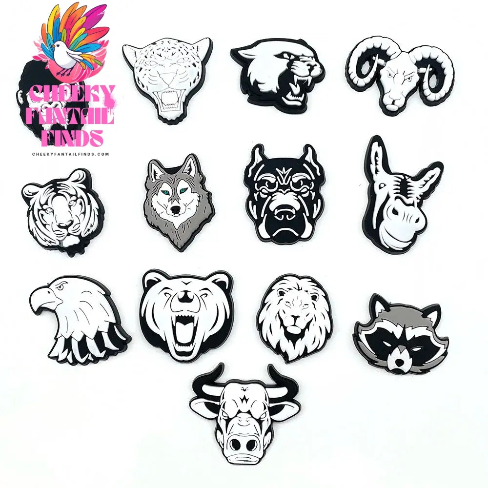 New 1PCS Shoe Charms Cartooon Lion DIY Anime Cute Animal Characters Decorate PVC Pins Accessories For Kid Boy Birthday Cool Gift Cheeky Fantail Finds