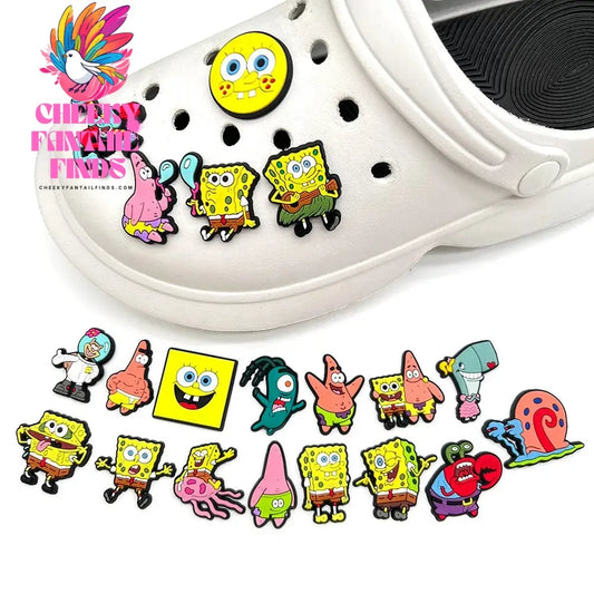 New 20Pcs SpongeBob Shoe Charms for Chase Cute Shoe accessories Cheeky Fantail Finds