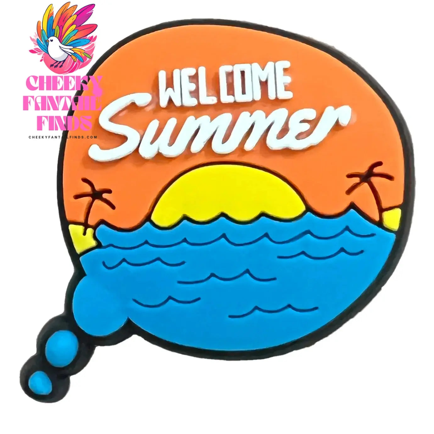 New Beach Theme PVC Shoe Decorations Clog Garden Shoes Charm DIY Buckle Accessories Décor Pins Ornaments Adult Gifts Cheeky Fantail Finds