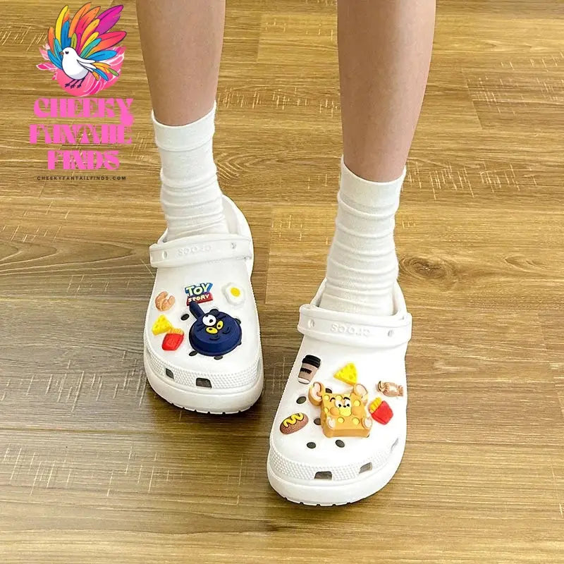New CCF Funny Cat and Mouse Series Shoes charms Detachable DIY PVC Cartoon Shoe Buckle Decoration For Party Favor Gifts Cheeky Fantail Finds