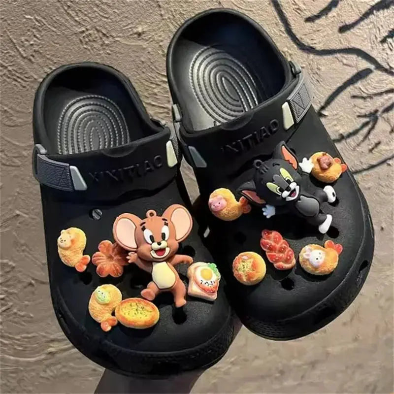 New CCF Funny Cat and Mouse Series Shoes charms Detachable DIY PVC Cartoon Shoe Buckle Decoration For Party Favor Gifts Cheeky Fantail Finds