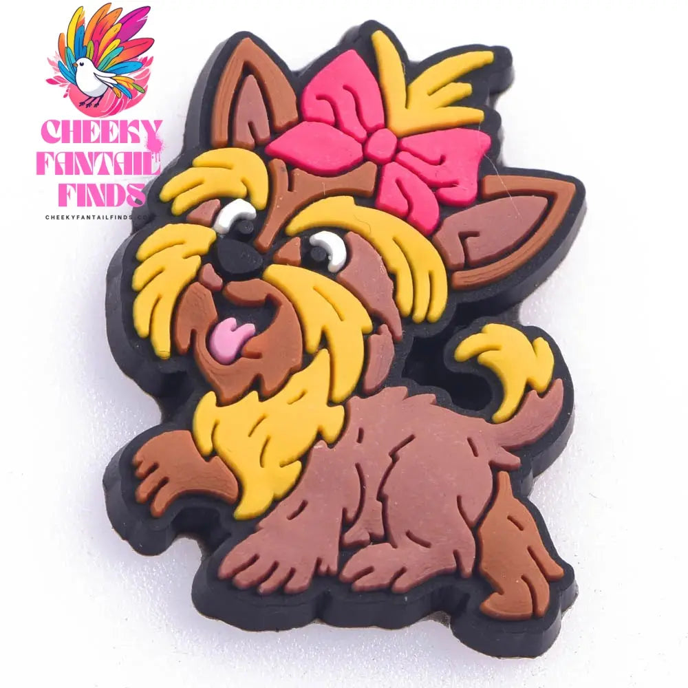 New Cute Cartoon Animals Shoe Decoration Charms Brown Black Dogs Shoe Charms White Claws Bracelet Accessories Halloween Gifts Cheeky Fantail Finds