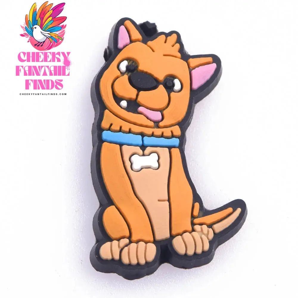 New Cute Cartoon Animals Shoe Decoration Charms Brown Black Dogs Shoe Charms White Claws Bracelet Accessories Halloween Gifts Cheeky Fantail Finds