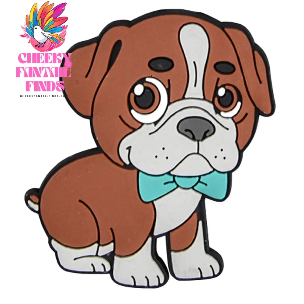 New Cute Cartoon Animals Shoe Decoration Charms Brown Black Dogs Shoe Charms White Claws Bracelet Accessories Halloween Gifts Cheeky Fantail Finds